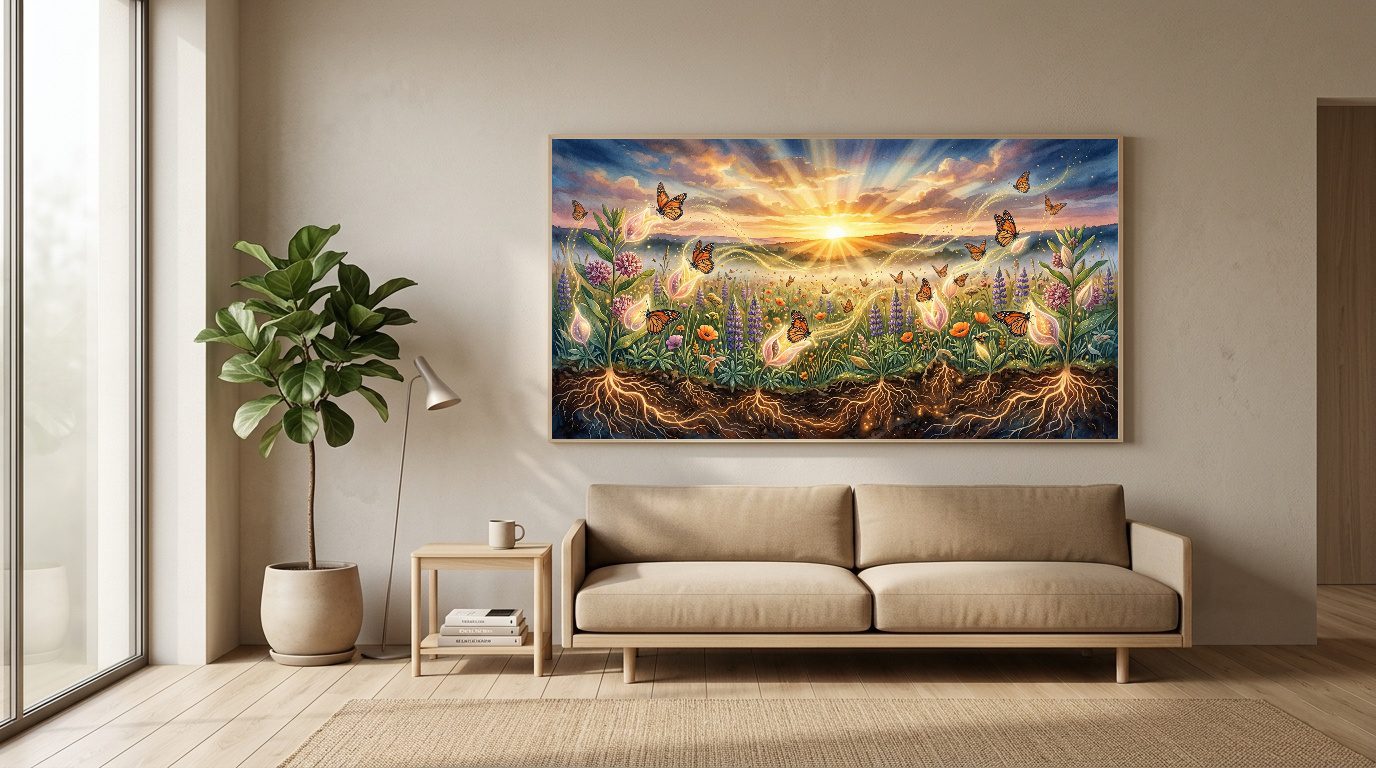 First Light Ecosystem – Sunrise Pollinator Awakening - Image 5
